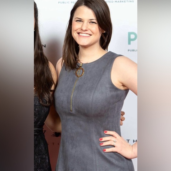 DKNY Gray Faux Suede Dress - Picture 16 of 16